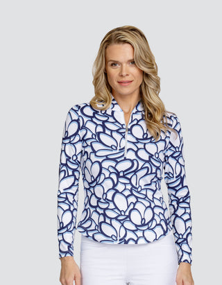 Tail Ladies Kalinda Long Sleeve Polo - Garden Escape