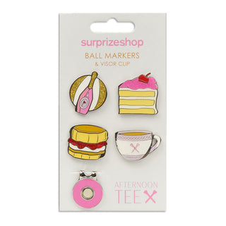NSCO- Surprizeshop Golf Ball Marker & Visor Clip Set - Afternoon Tee