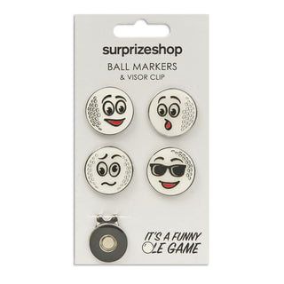 NSCO- Surprizeshop Golf Ball Marker & Visor Clip Set - It's A Funny Ole Game