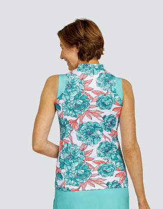 Tail Ladies Patti Sleeveless Polo - Peony Blooms