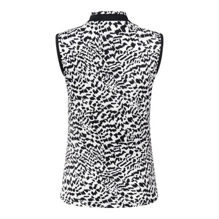 Tail Ladies Golf Edil Sleeveless Polo - Abstract Cheetah
