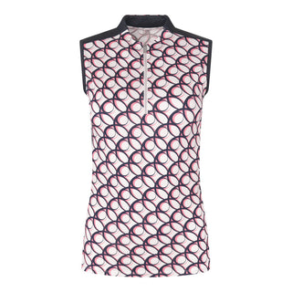 Tail Ladies Coralis Sleeveless Polo - Twlight Geo