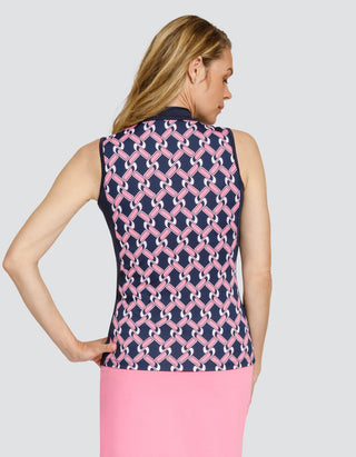 Tail Ladies Darly Sleeveless Polo - Geo Twist