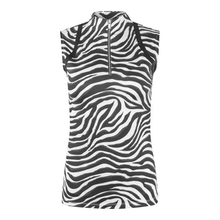 Tail Ladies Vane Sleeveless Polo - Painted Zebra