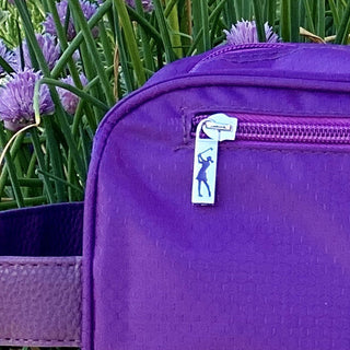 Lady Golfer Honeycomb Design Golf Shoe Bag- Purple