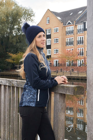Pure Golf Waterproof Bobble Hat - Navy