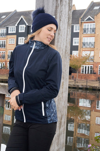 Pure Golf Waterproof Bobble Hat - Navy