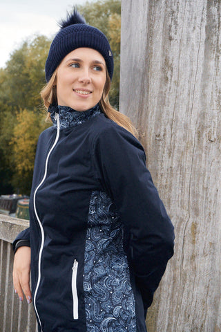 Pure Golf Waterproof Bobble Hat - Navy