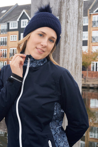 Pure Golf Waterproof Bobble Hat - Navy
