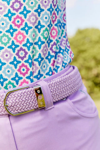 Lilac Stretch Webbing Ladies Golf Belt