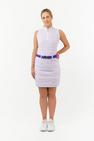 Rise Ladies Golf Sleeveless Polo Shirt - Pastel Score