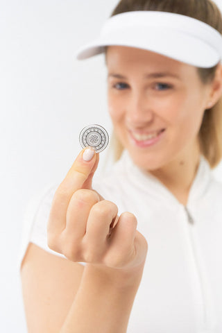 NSCO- Surprizeshop Clip Golf Visor with Ball Marker - White