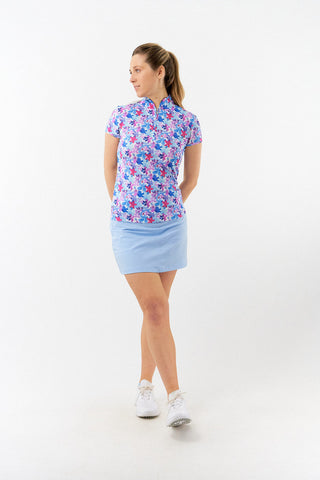 Pure Golf Rise Cap Sleeve Polo - Watercolour Daydream