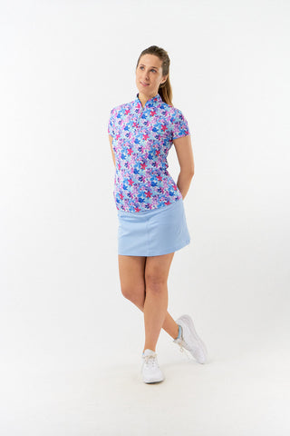 Pure Golf Rise Cap Sleeve Polo - Watercolour Daydream