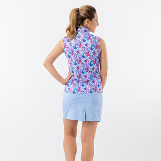 Pure Golf Ladies Rise Sleeveless Polo Shirt - Watercolour Daydream