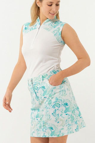 Pure Golf Clarity Print Ladies Golf Skort-  Aquamarine Lake