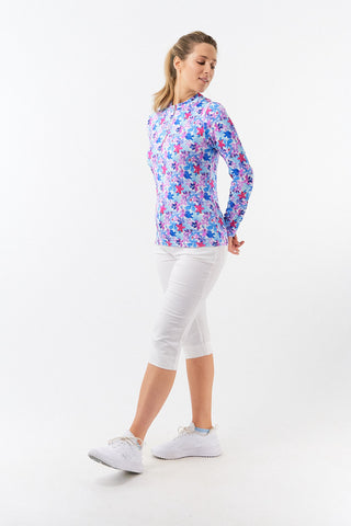 Serenity Quarter Ladies Golf Mid Layer - Watercolour Daydream