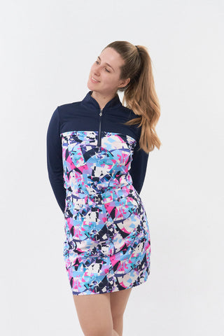 Pure Golf Clarity Print Ladies Golf Skort - Prism