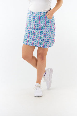 Pure Golf Clarity Print Ladies Golf Skort-  Geo Flower