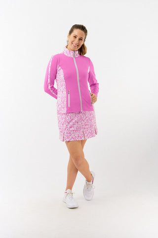 Pure Golf Ladies Breeze Golf Jacket - Azalea Zebra
