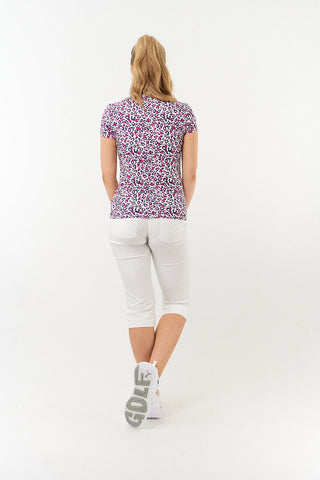 Pure Golf Rise Cap Sleeve Polo - Leo Pop