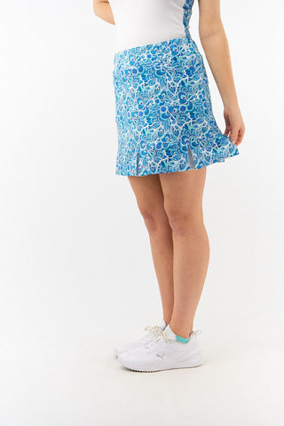 Alda Print Skort-  Peacock Swirl