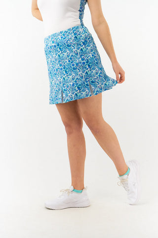 Alda Print Skort-  Peacock Swirl