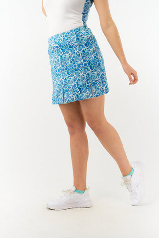 Alda Print Skort-  Peacock Swirl