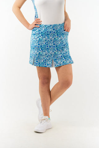 Alda Print Skort-  Peacock Swirl