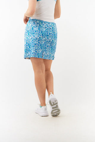 Alda Print Skort-  Peacock Swirl