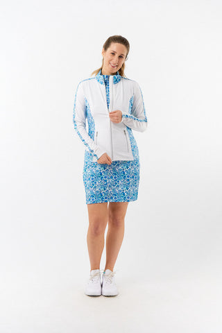 Pure Golf Ladies Breeze Golf Jacket - Peacock Swirl