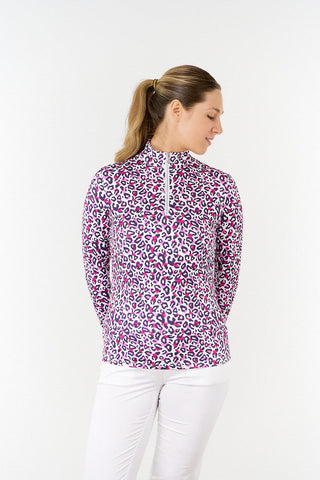 Pure Golf Serenity mid layer quarter zip top - Leo Pop