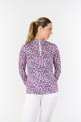 Pure Golf Serenity mid layer quarter zip top - Leo Pop