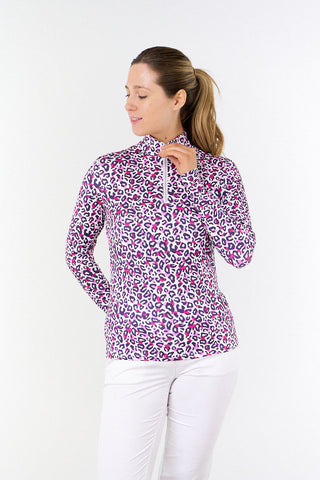 Pure Golf Serenity mid layer quarter zip top - Leo Pop