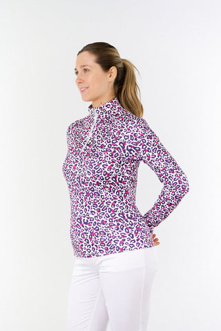 Pure Golf Serenity mid layer quarter zip top - Leo Pop