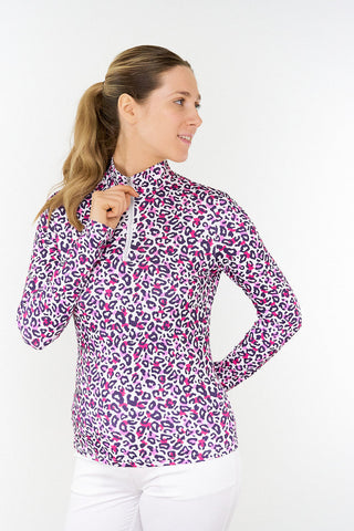 Pure Golf Serenity mid layer quarter zip top - Leo Pop
