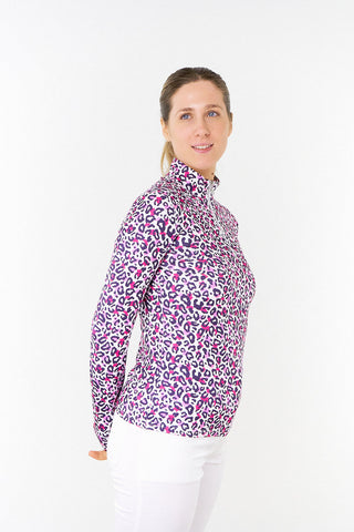 Pure Golf Serenity mid layer quarter zip top - Leo Pop