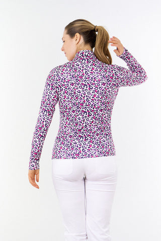 Pure Golf Serenity mid layer quarter zip top - Leo Pop