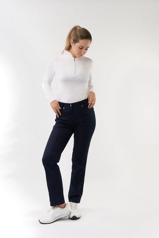 Bloom Long Sleeve Polo Shirt - White