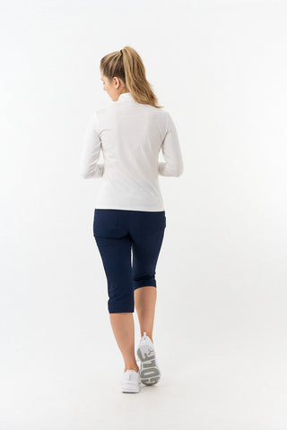 Tranquillity Ladies Golf Mid Quarter Zip Polo - White