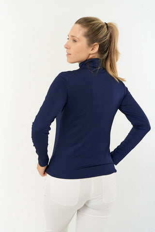 Tranquillity2 Ladies Mid Layer Zip Golf Top - Navy