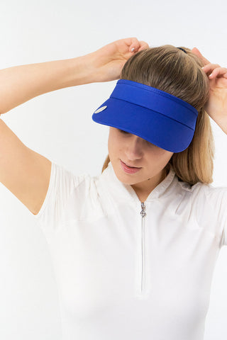 NSCO- Surprizeshop Telephone Wire Ladies Golf Visor with Ball Marker - Royal Blue