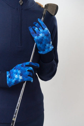 NSCO- Polar Stretch Winter Ladies Golf Gloves - Pixel Passion