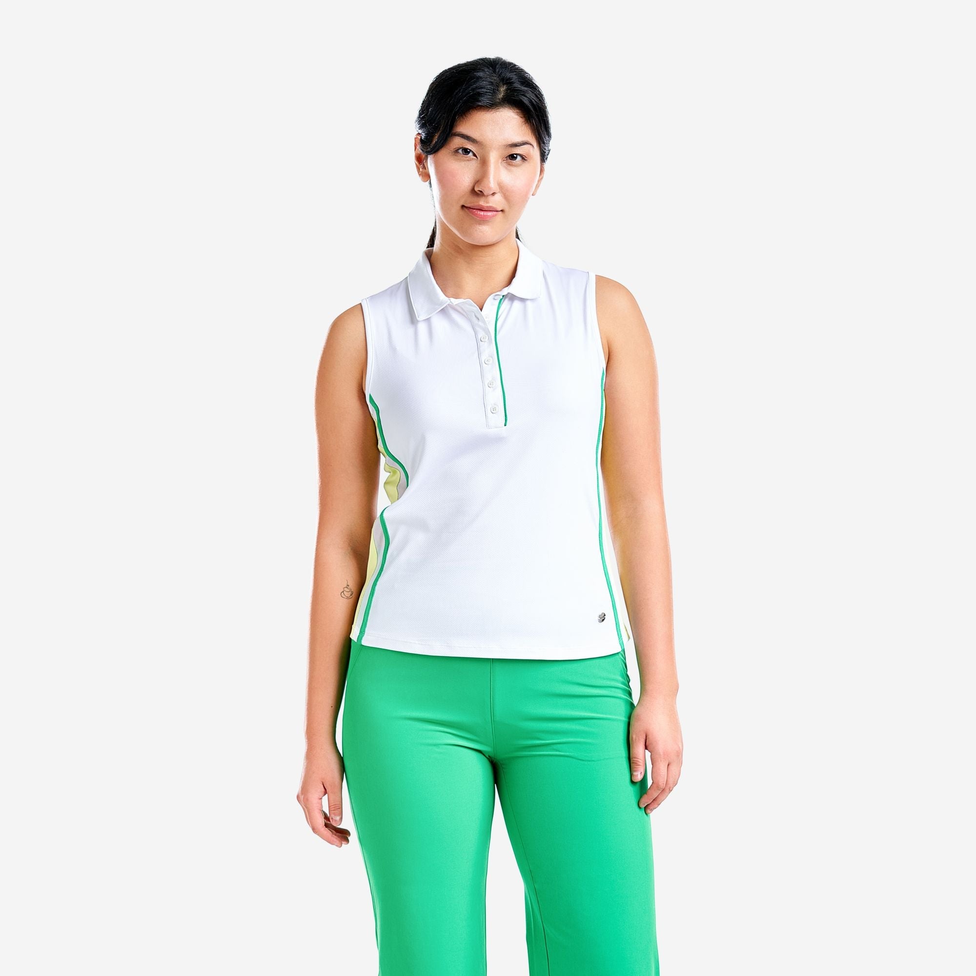 Nivo Ladies Fay Sleeveless Polo White – Golf Golf LTD