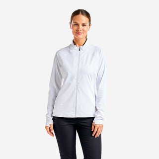 Nivo Ladies Alyssa Long Sleeve Full Zip Top - White