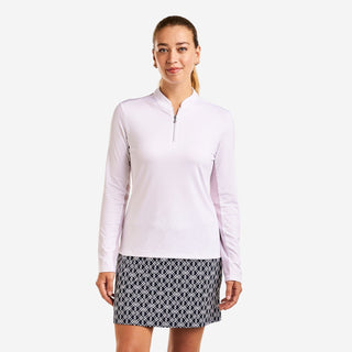 Nivo Leda Mock Long Sleeve Golf Top - White