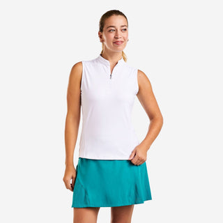 Nivo Amelie Mock Sleeveless Golf Top - White