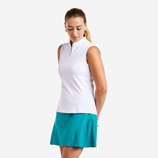 Nivo Amelie Mock Sleeveless Golf Top - White