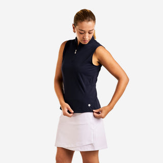 Nivo Amelie Mock Sleeveless Golf Top - Navy