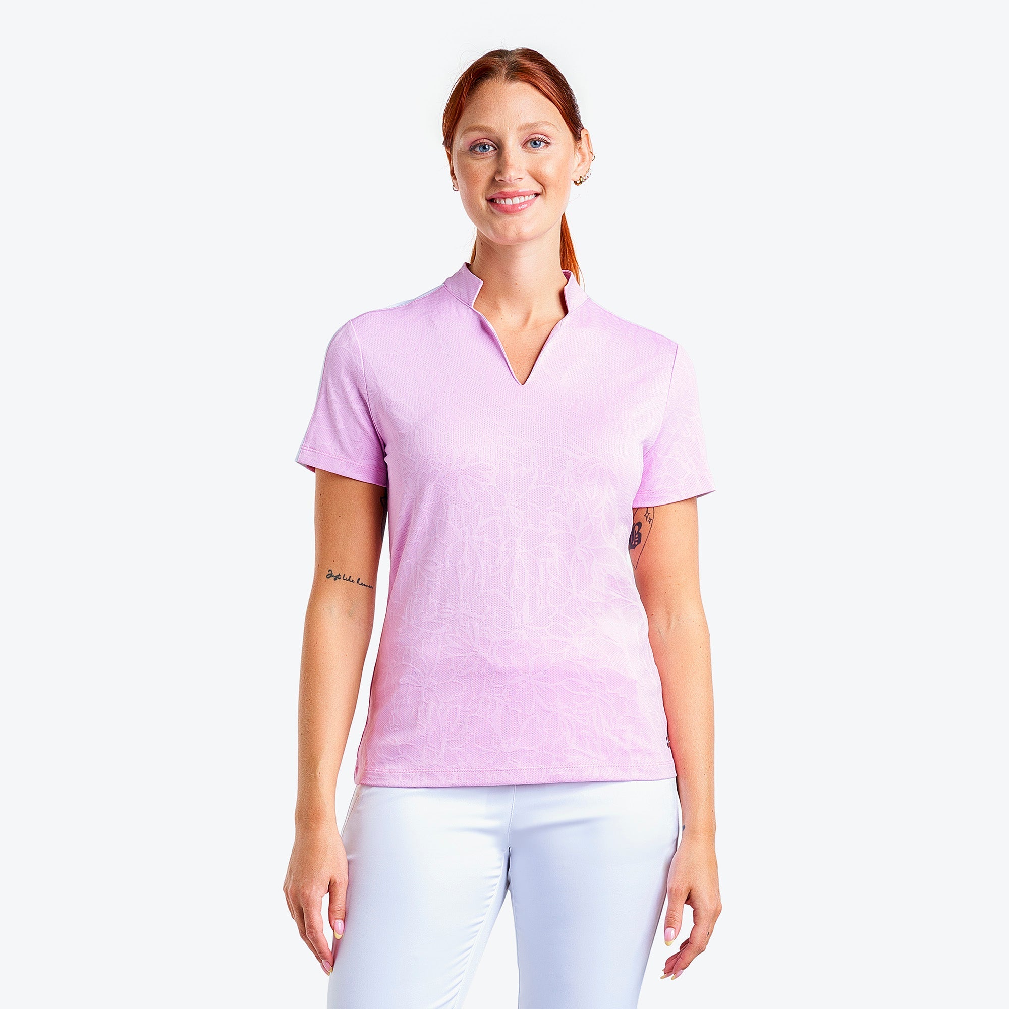Nivo Ladies Saskia Short Sleeve Polo Bubblegum – Golf Golf LTD